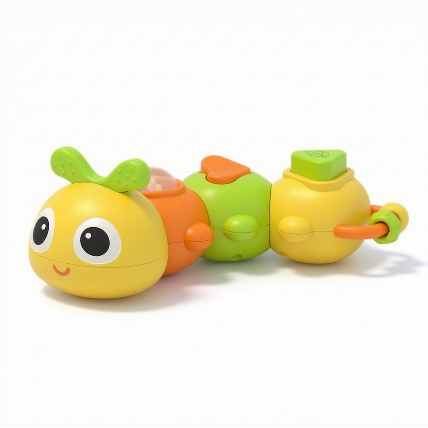 Pressable Caterpillar Toy Textured Press Toy With Sound Tactile Sensory For Babies, Toddlers, Floor Play, Tummy Time, Busy Cater