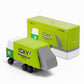 Candycar Wooden Diecast Collection - Garbage Truck, Premium Handcrafted Beech Wood Toy Car