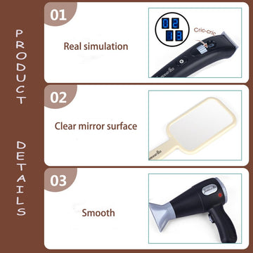 wilbvnit Barber Shop Pretend Play Toy,Haircut Barber Set Toy,Hair Salon Play Set,Kids Shaving Kit for Boys,Haircut Kit for Boys