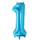 Tellpet Blue Number 1 Balloon, 40 Inch