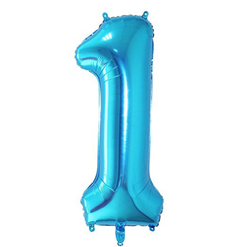 Tellpet Blue Number 1 Balloon, 40 Inch