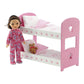 Emily Rose 14 Inch Doll Pink And White Bunkbed Bed Bunk With Reversible Bedding - Star | Compatible With American Girl Wellie Wishers Dolls