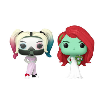 Funko POP Harley Quinn & Poison Ivy Vinyl 2-Pack - Exclusive Red, Black, White, Green Collectible Figures