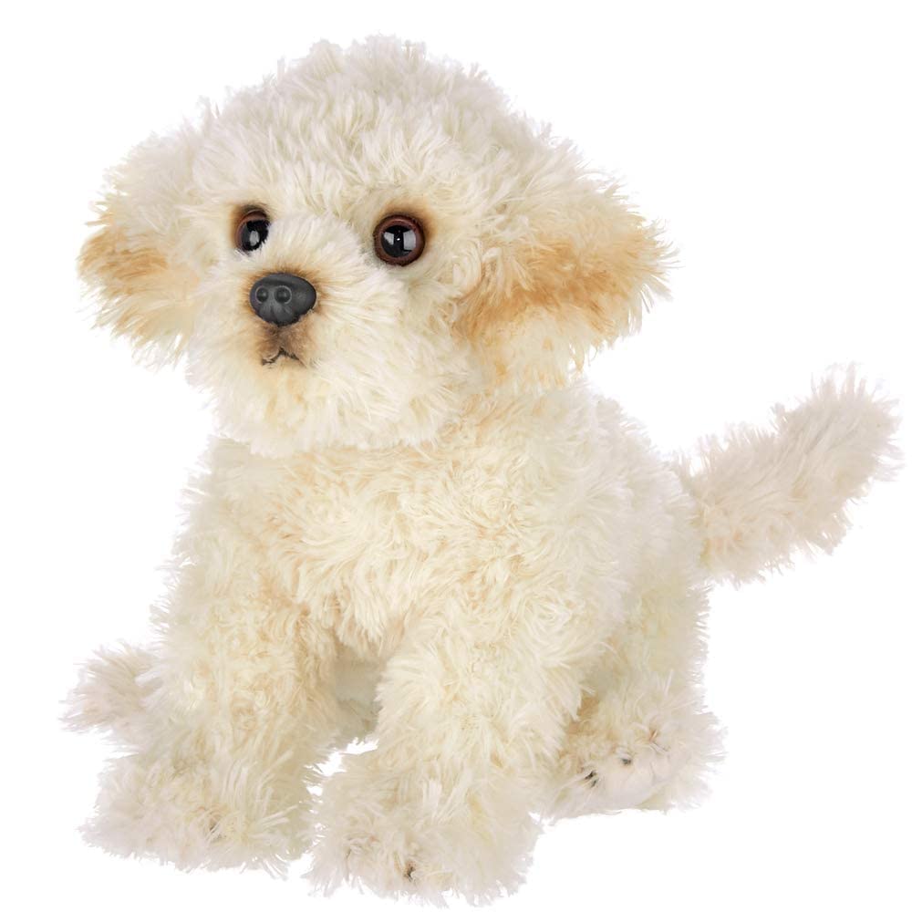 Bearington Collection Plush Dog Stuffed Animal - 13" White Puppy Toy for Kids, Maltipoo & Labradoodle Plushies