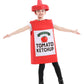 Seasons Mustard Costume Ketchup Cosplay Halloween Costume For Child 4-9 Years (Red Ketchup)
