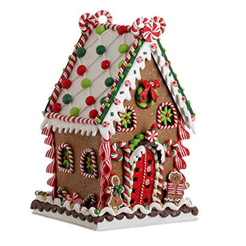 Raz Imports - Multicolored Gingerbread House 13.5'