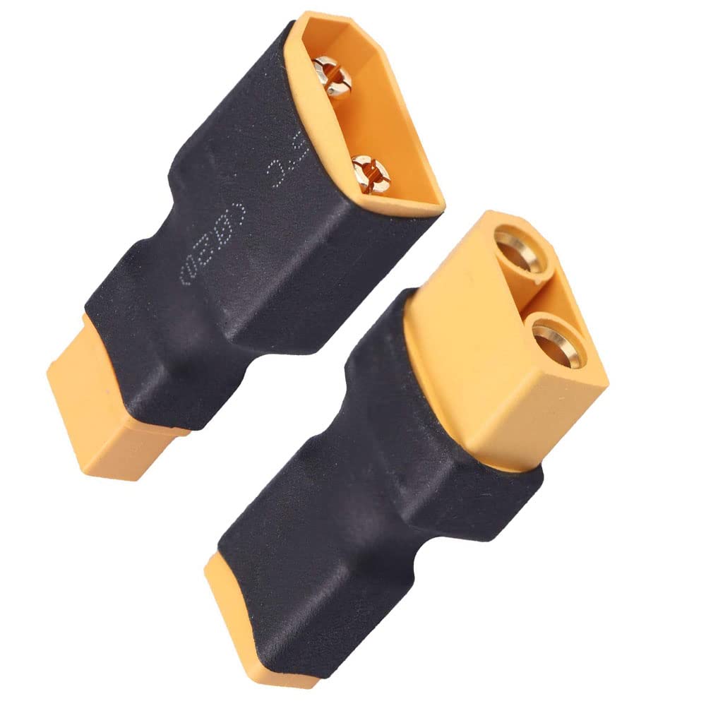 JIECHUN 2 Pairs XT90 Male Female Plug Connector to XT60 Male Female Plug Connector Conversion Adapter for RC LiPo Battery
