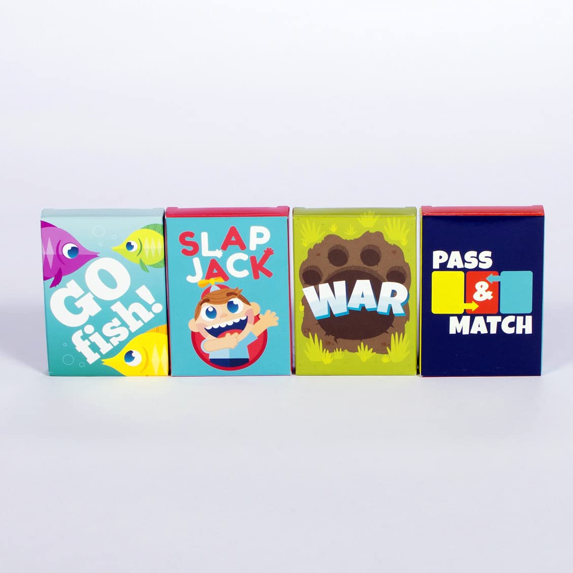 Chuckle & Roar Classic Card Games Set - 4 Pack for Family Game Night - Multicolor - Model 63002 - Fun for All Ages