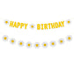 Zwiebeco Yellow Daisy Birthday Party Decoration Supplies - Yellow Little Daisy Happy Birthday Sign Banner Bunting Garland Hangin