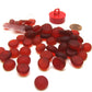 Chessex Manufacturing Chx01184 Glassstonestube - Crystal Red Frosted  Board Gaming Stone - 40 Piece
