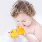 Bath Duck Toys 5 Pcs Rubber Duck Family Squeak Ducks Baby Shower Toy For Toddlers Boys Girls (Yellow Duck Family)