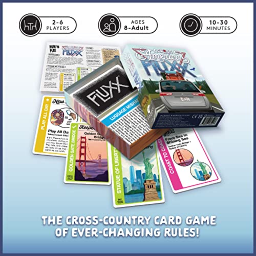 Looney Labs Across America Fluxx Card Game - Ever-Changing Fun for Travel
