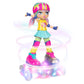 Jakks Pacific Rock N Rollerskate Doll Rainbow Riley Light Up Remote Control Rollerskating Doll - Plays Music And Skates!, 10' H