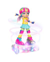Jakks Pacific Rock N Rollerskate Doll Rainbow Riley Light Up Remote Control Rollerskating Doll - Plays Music And Skates!, 10' H