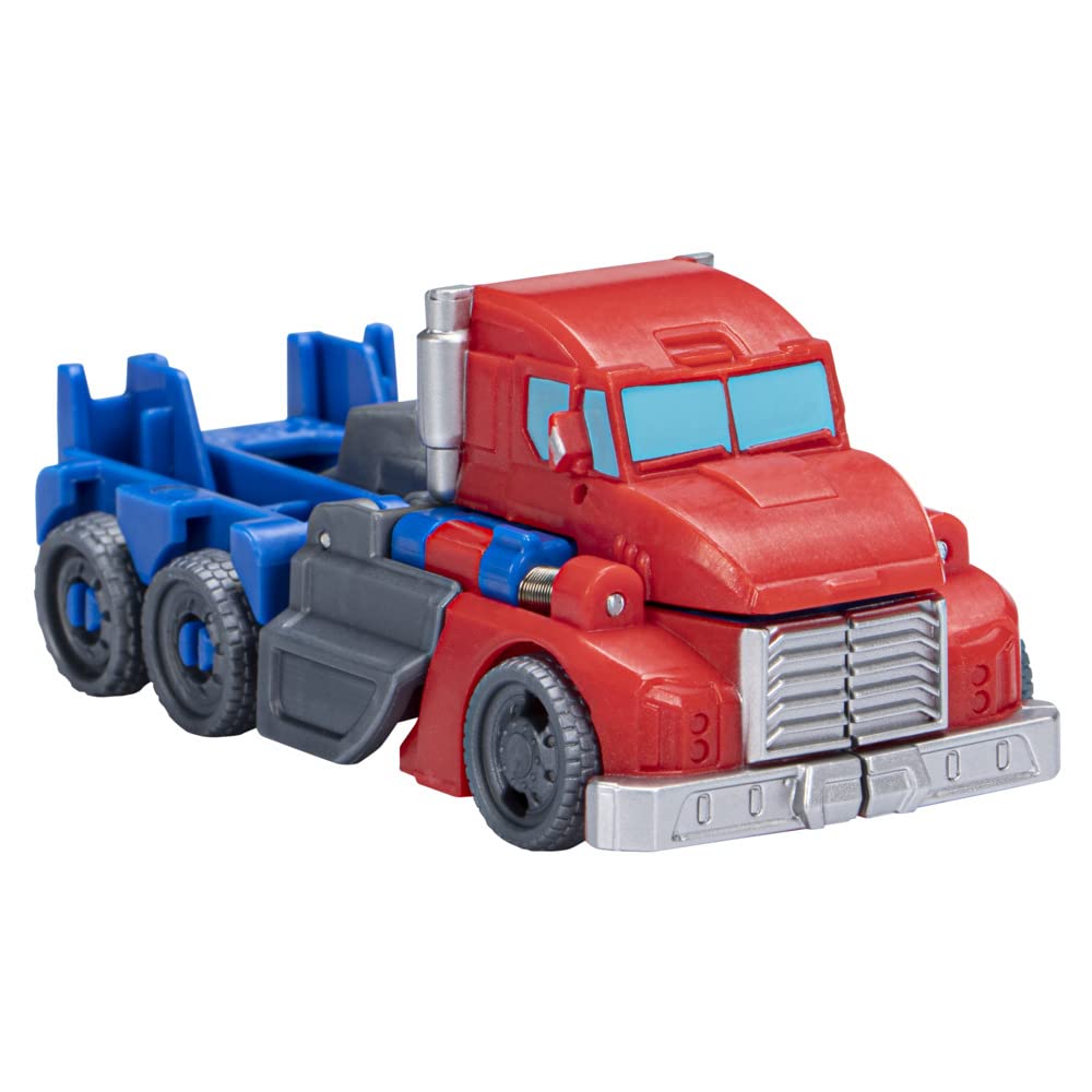 Transformers 1-Step Flip Changer Optimus Prime Action Figure, 4-Inch Multicolor Robot Toy for Ages 6 and Up, Model F6716