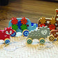 Applesauce Wooden Pull Infant Development Educational Baby Toys (Elephant), Blue