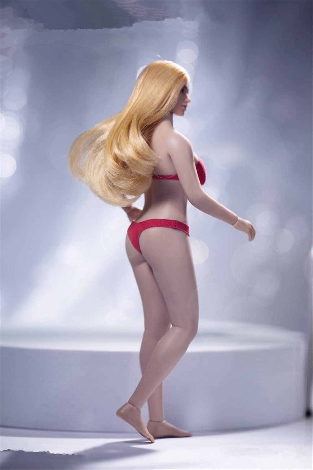 1/12 Scale Action Figure,6 Inch Female Super-Flexible Slightly Fat Suntan Skin Large Bust Action Figure Doll Collection T05B