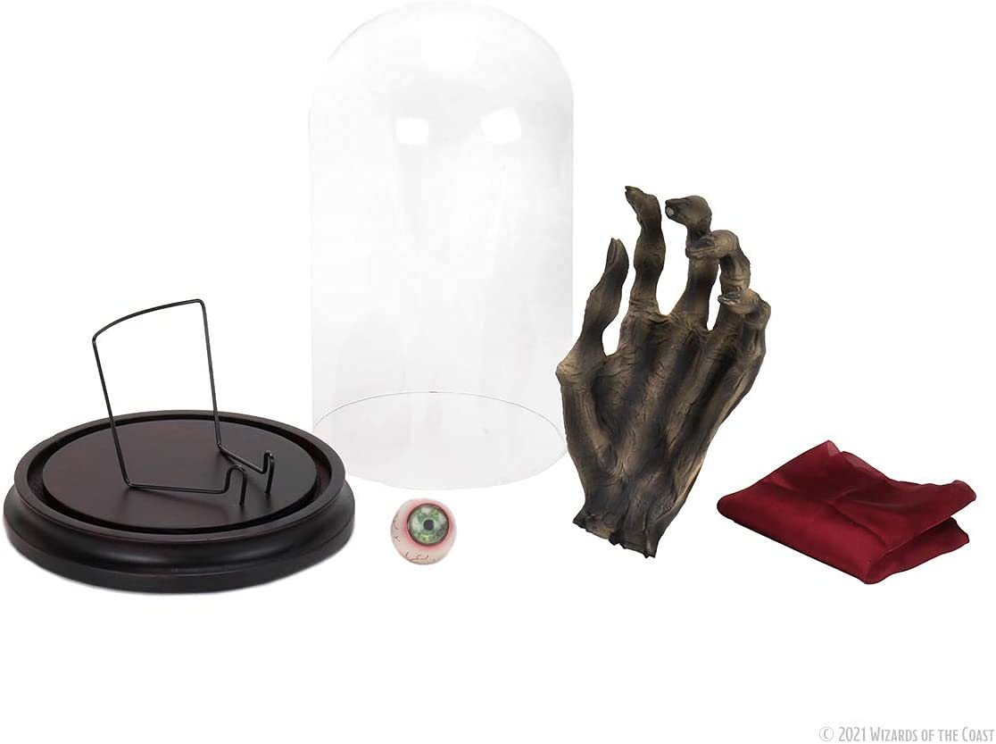 WizKids D&D Icons of The Realms Eye and Hand of Vecna Figure, 7.5 inches, Bloodshot/Golden-green, Model WZK96025, Wood Material