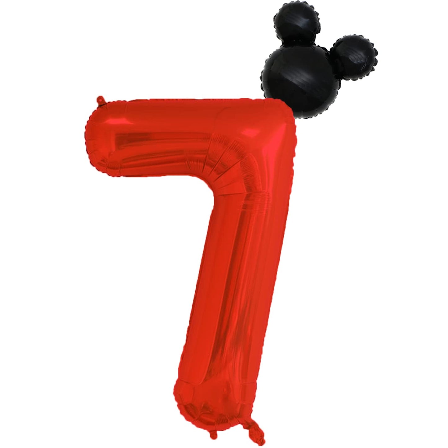 40 Inch Red Number 7 Balloon & Mini Mouse Head Balloon, 7Th Birthday Party Decoration Balloons, Cartoon Mouse Birthday Party Sup