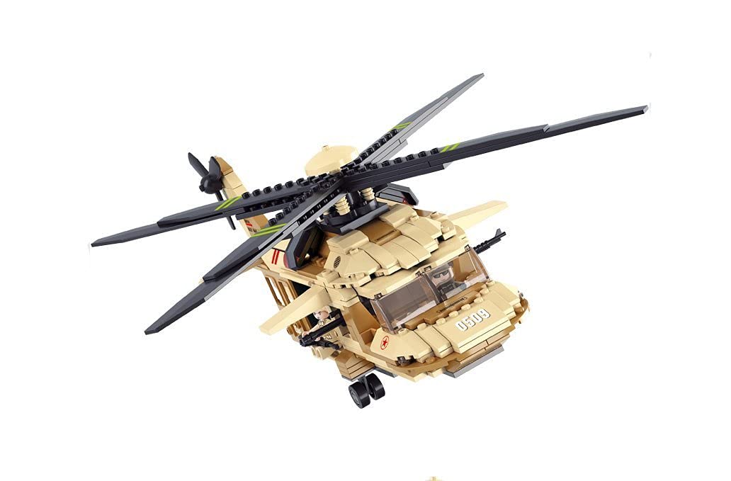 Sluban Military Blocks Army Bricks Toy – Black Hawk Helicopter (M38-B0509)
