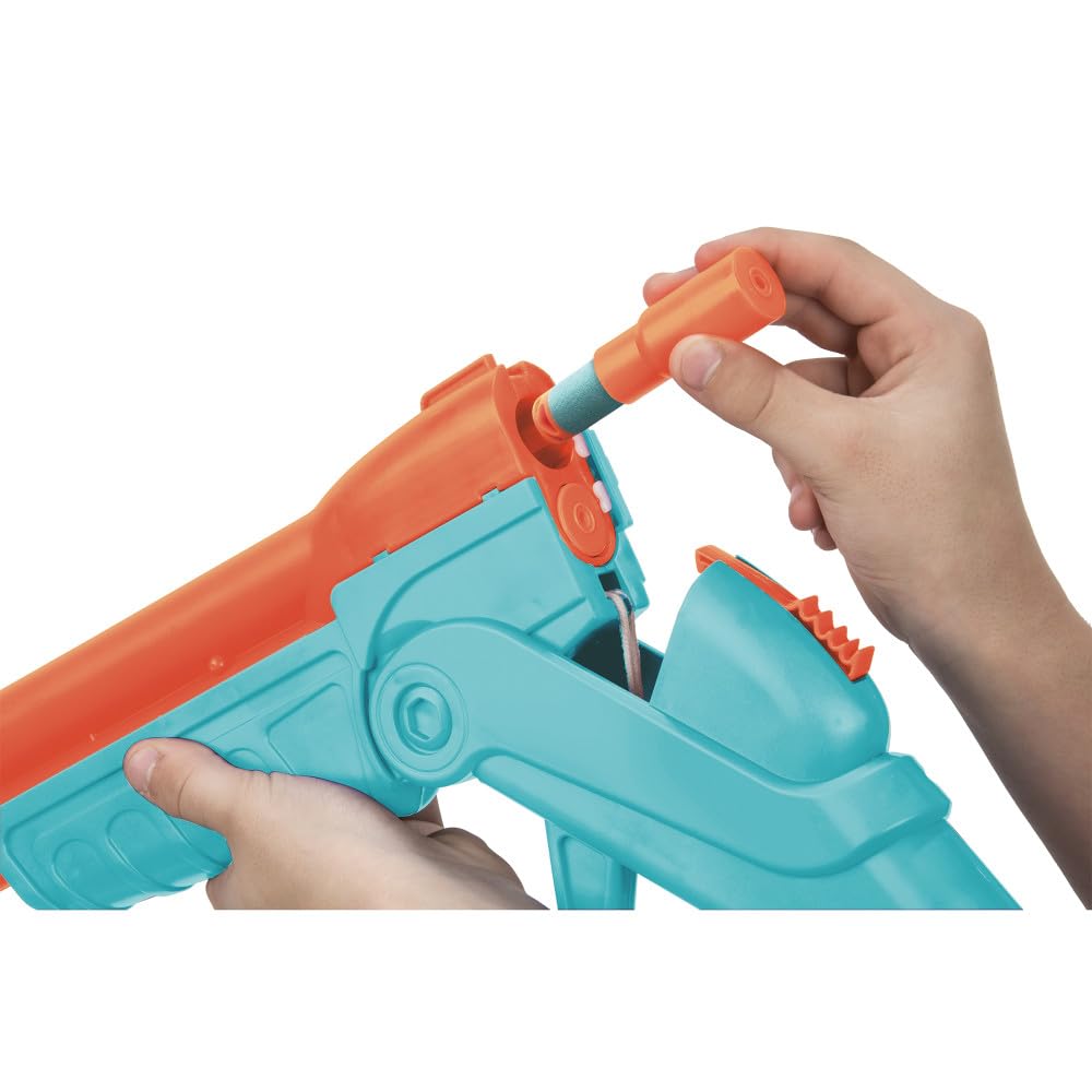 Air Warriors: Over Under Double Shot - Dart Blaster, 4 Accu-Blast Darts & Shells, Double-Barrel, Automatic Shell Ejection, Kids