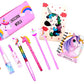 Sv Traders Unicorn Stationery/Stationery For Girls/School Supplies Set Of 15 PcsUnicorn Pencil Pouch+Unicorn Soft Cover A5 Size