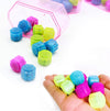 KOREAC Gonggi Konggi Korean Jack Stone Game - 12 Pieces + Case, Metal, 1.7"x2.9", Pink/Blue/Green, Made in Korea