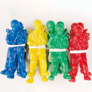 Unique Assorted Colors Paratrooper Party Platoon - 12 Count, Vibrant & Durable Party Favors, Ideal For Birthday Celebrations & Themed Events