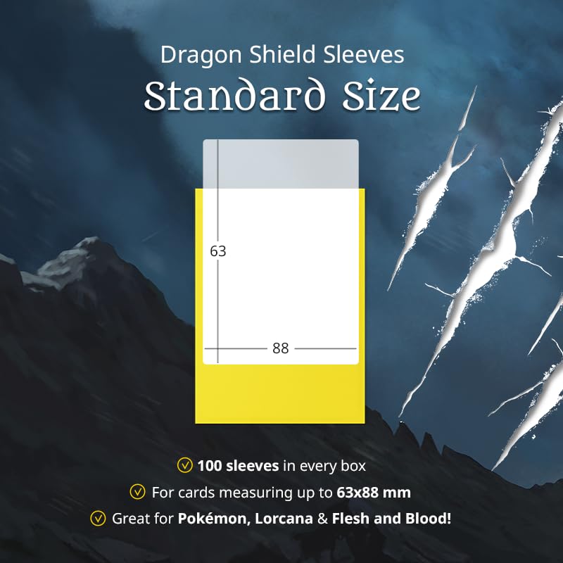 Dragon Shield | Standard Size Card Matte Sleeves | 100 CT - Smooth & Tough enhanced TCG Sleeves | Compatible with Pokemon  Flesh & Blood  One Piece & Magic The Gathering | Ruby - Matte