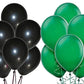 Hardatar Party Products HD Metallic Finish Balloons For Birthday/Anniversary Party Decoration (Black, Green) Pack of 50