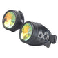 Omgreat Raves Goggles With Rainbow Crystal Glass Lens Kaleidoscope Glasses Funky Prism Steampunk Glasses For Cosplay Party