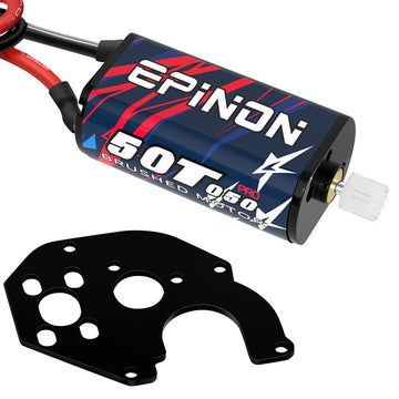 EPINON 050 50T Brushed Motor with Metal Mount for AXIAL SCX24 Motor Bronco C10 JLU Gladiator Deadbolt B17 1/24 Axial SCX24 Upgra