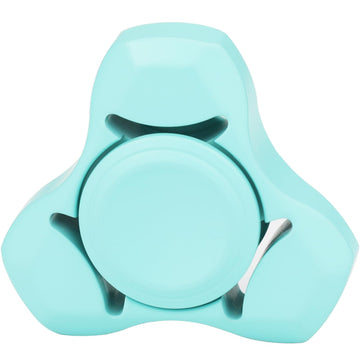 FREELOVE Metal Fidget Spinner for mature-themeds  Stainless Steel Heavy Spinning Toys  Small Mini Fox Hand Gyro  Bearing enhanced Long High Spin Fidget Block  Ceramic Plated Blue