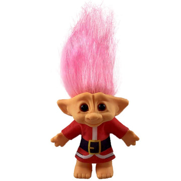 Lucky Troll Dolls,Vintage Troll Dolls,Christmas Dolls Chromatic Adorable For Collections, School Project, Arts And Crafts, Party Favors- 7.5' Tall(Include The Length Of Hair (Pink)