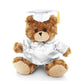 Plushland Plush Stuffed Animal Toys 12 Inches Present Gifts for Graduation Day  Personalized Text  Name or Your School Logo on Gown  Best for Any Grad School Kids (White Gown)