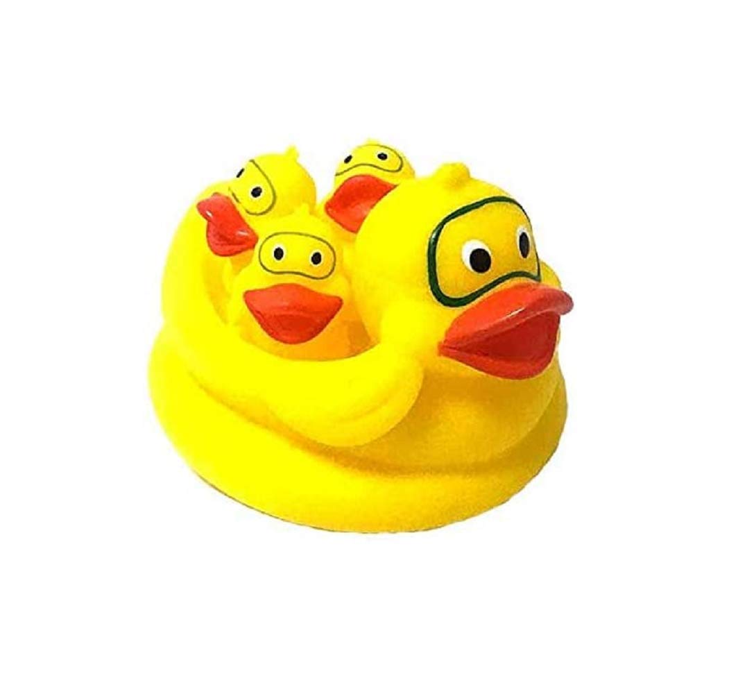 Playmaker Toys Rubber Diving Duck Family Set Of 4 Baby Bath Toys