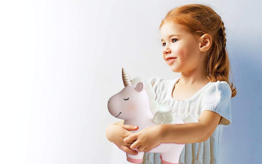 Yeirve Piggy Bank For Girls Kids, Resin Unicorn Piggy Bank, Kid‘S Money Banks Coin Banks, Gift Package,Girls Piggy Bank For Kids,Best Christmas Birthday Gifts For Kids