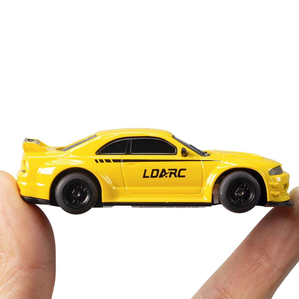 Captainrc Ldarc 1: 64 Mini Sports Car 4Ch 2.4Ghz Remote Control Full Scale Rtr Kit With Portable Storage Bag (R02-Yellow)