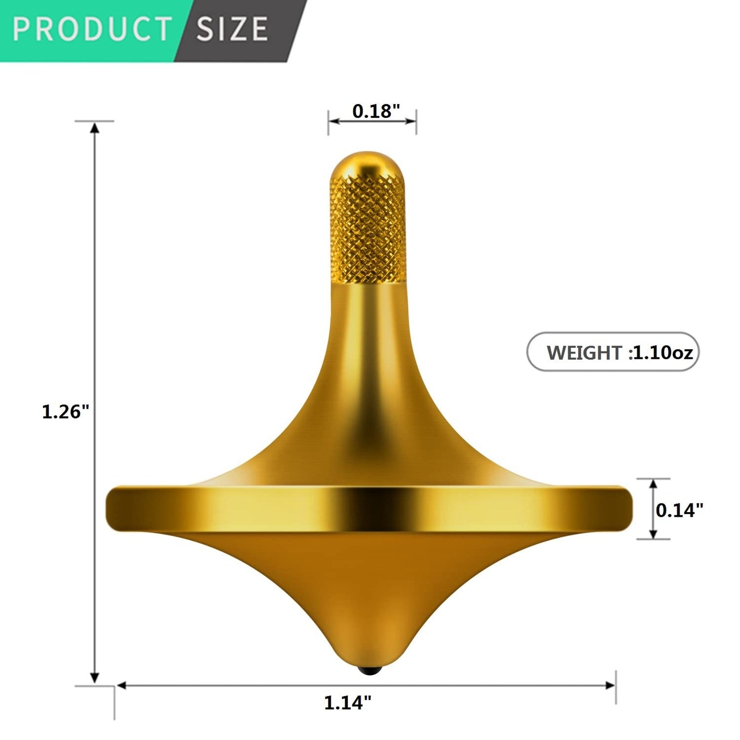 CHEETOP Stainless Steel Spinning Top  enhanced Exquisite Perfect Balance Well Made Metal Desk EDC Little Fidget Toy  Spin Long Time Over 6 Minutes  Great Value (Bronze Medium Diameter 29mm)