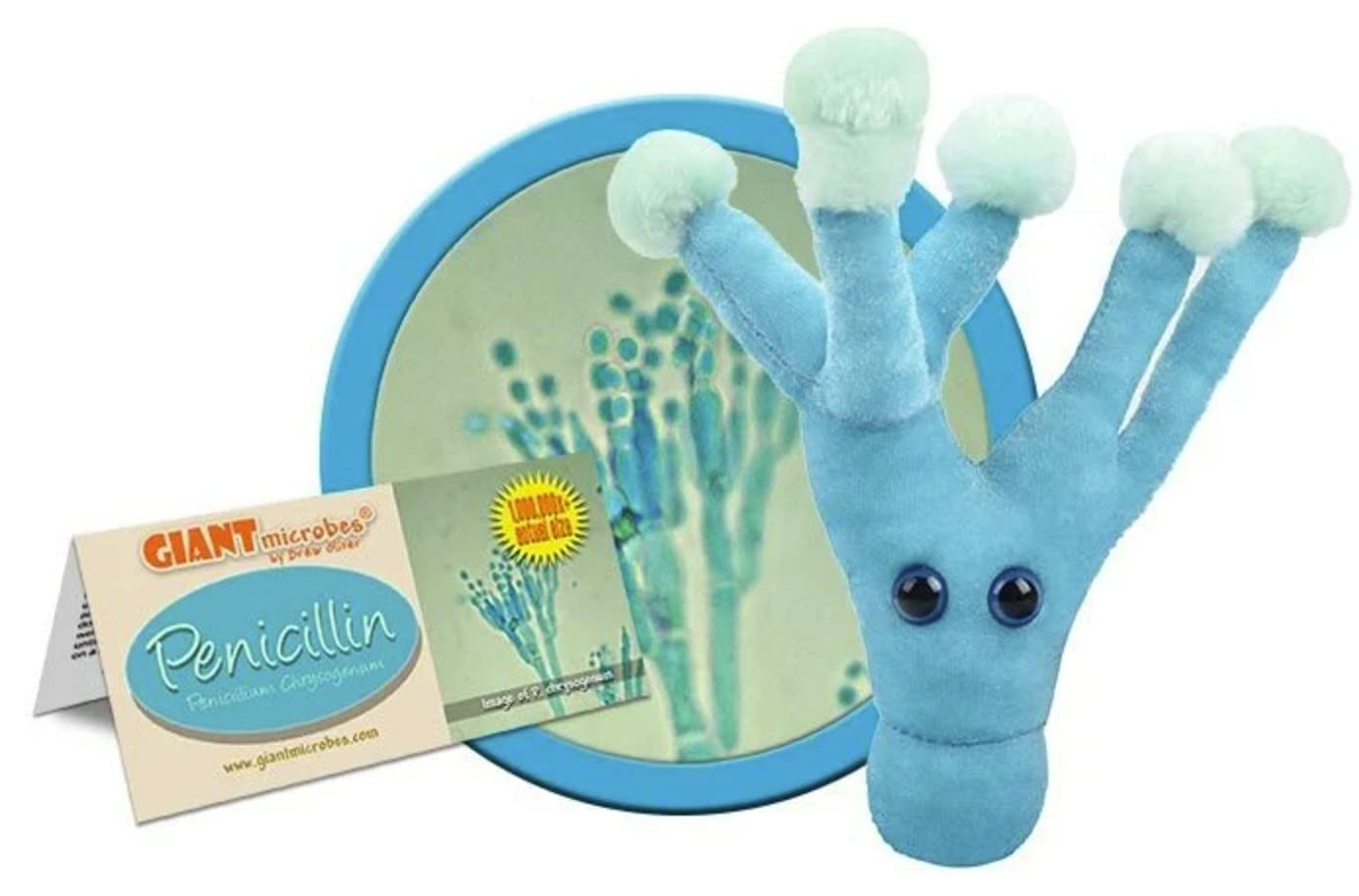 Giantmicrobes Penicillin Plush - Learn About Health, Biology, And Your Immune System, Fun Get Well Gift For Friends, Family, Sci