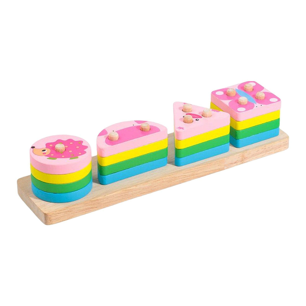 Calandis Cartoon Animal Wood Geometric Shape Matching Developmental | Other Educational Toys | Educational