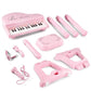 Love&Mini 31-Key Piano Toy Keyboard for Girls, Light Pink with Stool, Model 1505B&3232C, Perfect Birthday Gift for Ages 3+
