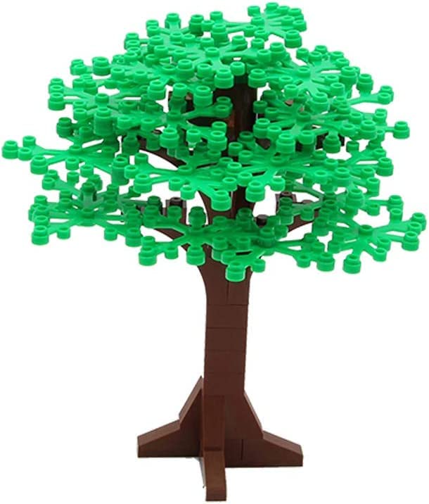 4Pcs Large Trees City Building Block Compatible With Major Brand - Classic Bricks Pieces And Parts Toy Set 6.7Inch Height Botanical Forest Garden Plant Accessories