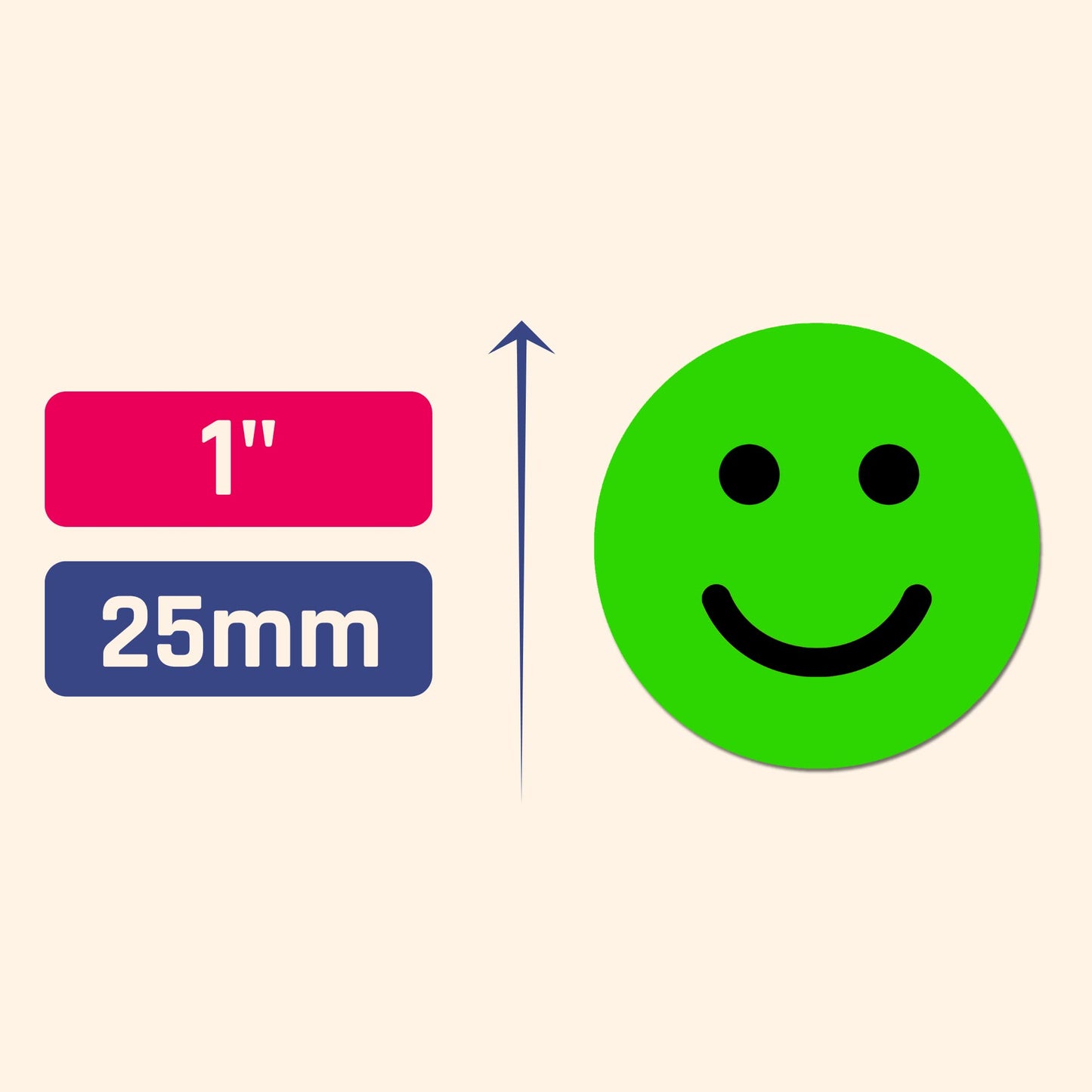 TownStix 600 Pack Happy/Sad Smile Face Behavior Stickers - Red/Green, Paper, Model 2