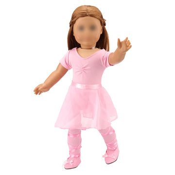 Barwa 18 Inch Doll Me Doll Matching Outfits Clothes 4 Pcs Ballet Ballerina Outfits Dance Dress Costume For Girls And 18 Inch Dolls (120Cm)