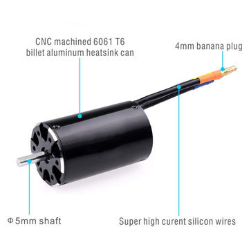 KingVal Replacement 3660 1800KV Brushless Motor Shaft 5mm with Water Cooling Jacket Unit Compatible with RC Boat