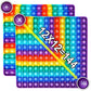 Ak-Ship Multiplication Game Table, 12 X 12 Multiplication Math Board Numbers Addition And Multiplication Table In One, Rainbow Dimple Fingertip Toys, Stress Relieving (1 Piece)