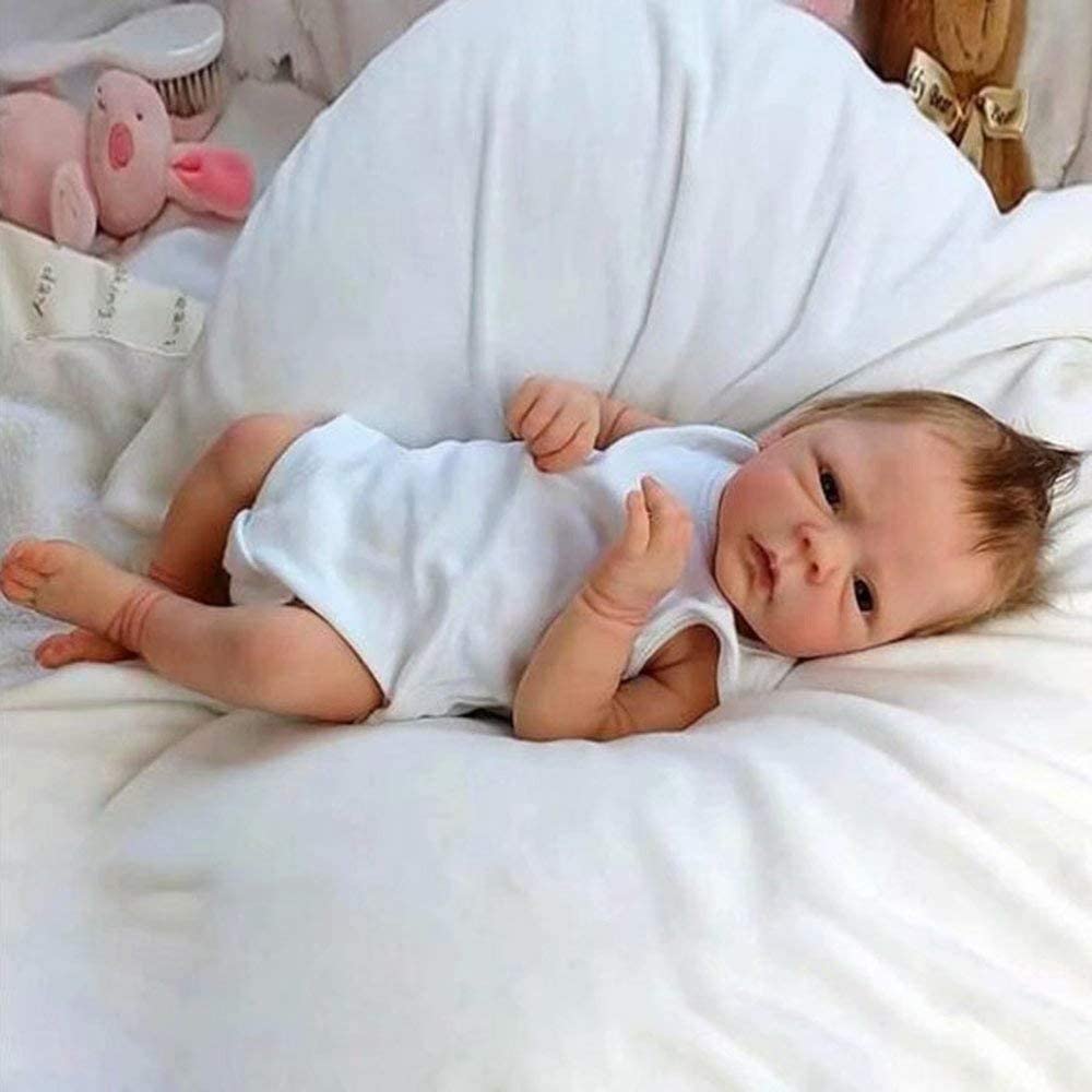 ZTDOLL Reborn Baby Dolls Boy Real Lifelike Baby Dolls Boys 18 Inch, Handmade Realistic Boy Baby Doll Newborn Lifelike Dolls in S