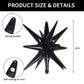 Toniful 4 Pcs 22Inch 4D Huge Black Star Balloons Explosion Star Mylar Foil Balloons For Party Supplies Backdrop Christmas,New Ye
