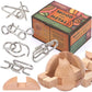 Brain Teasers Metal Puzzles For Kids And Adult, Mind, Logic And Game Test Toy For Teens, Disentanglement 3D Coil Cast Wire Chain